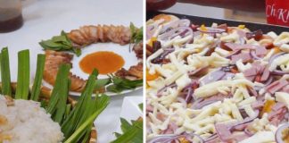 Công thức làm pizza cồi sò điệp, xôi hạt điều và thịt heo tam quế