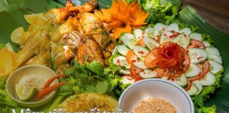 Mâm tiệc cuối tuần với gà nướng lu, xôi nếp nương