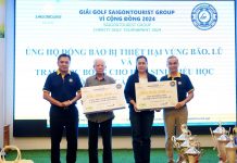200 triệu đồng và 400 suất học bổng được quyên tặng cộng đồng từ Giải Golf Saigontourist Group