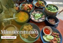 Mâm cơm niêu sáu món mang hương vị thân quen