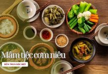 Mâm cơm niêu bốn món đậm hương riềng, mát vị rau đồng