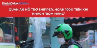 Quán ăn hỗ trợ shipper, hoàn 100% tiền khi khách ‘bom hàng’