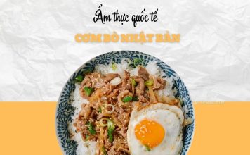 Bữa trưa quốc tế với cơm bò Nhật Bản